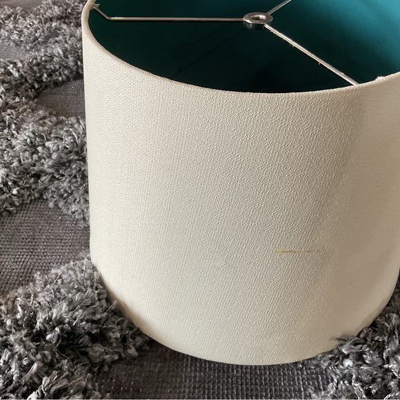 Pier 1 Cream and Teal Lampshade - Picture 2 of 4